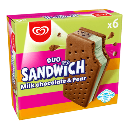 Duo Sandwich Milk Chocolate & Pear