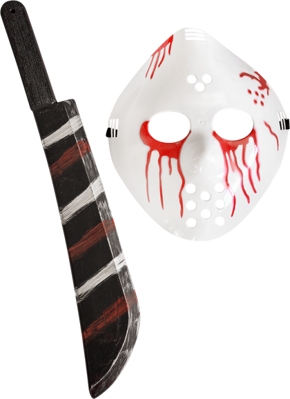 Hockeymask och kniv