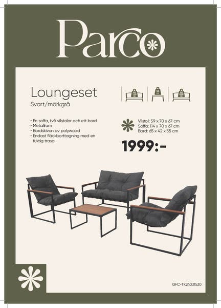 Steel Tape Sofa set 4pcs KD
