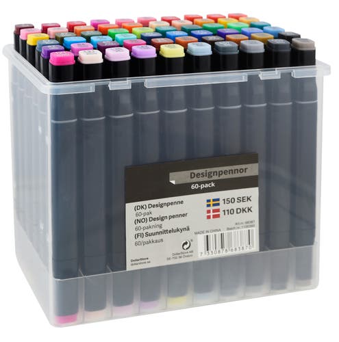 Designpennor  60-pack