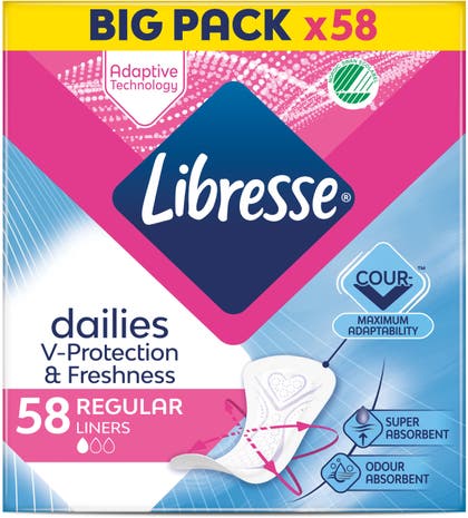 LIBRESSE Regular trosskydd 58 st Big pack