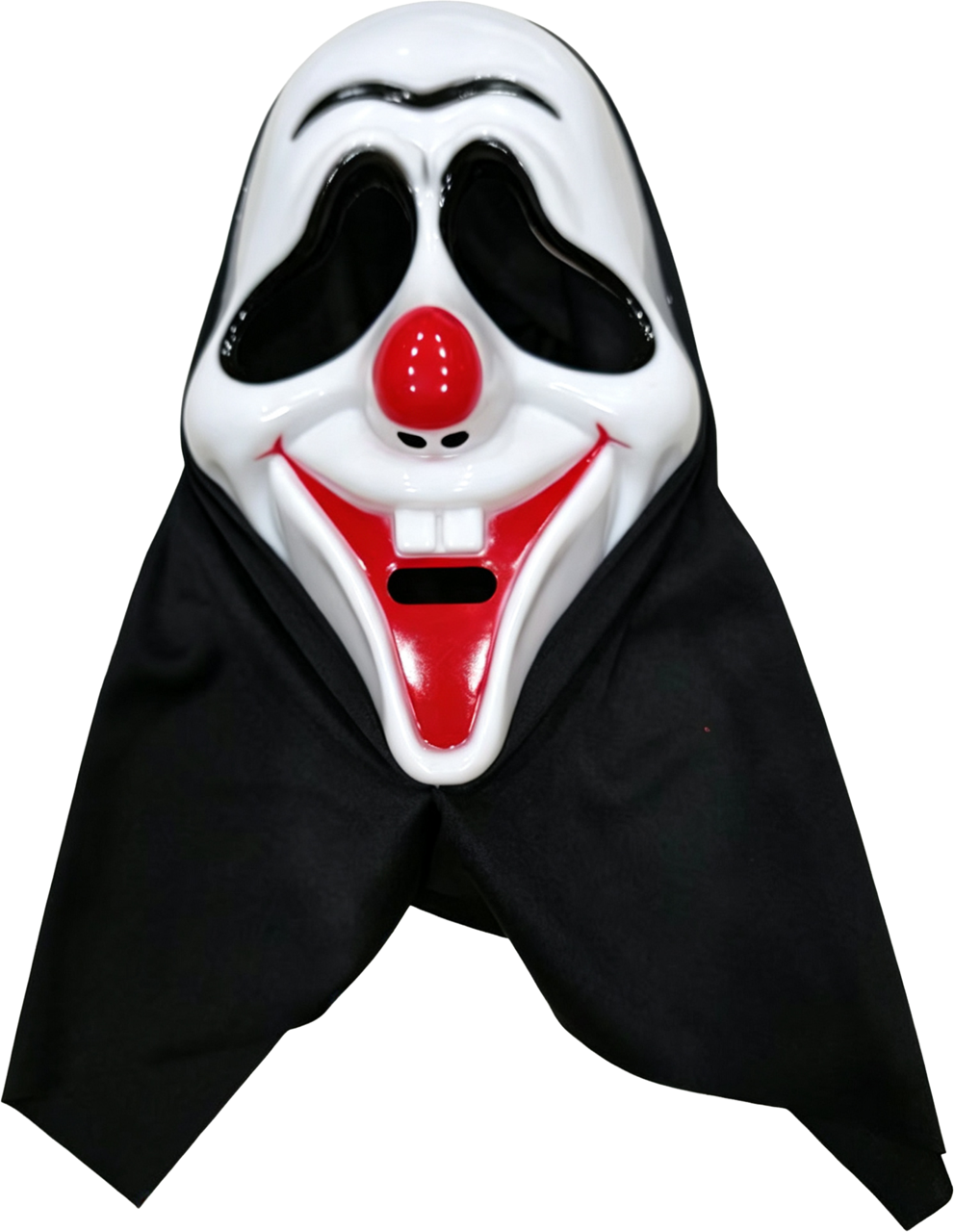 Clownmask med huva