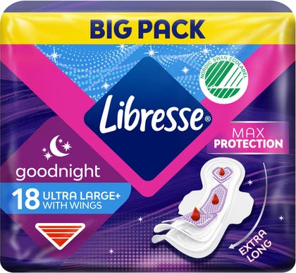 LIBRESSE Ultra Large Goodninght wings binda 18 st Big pack